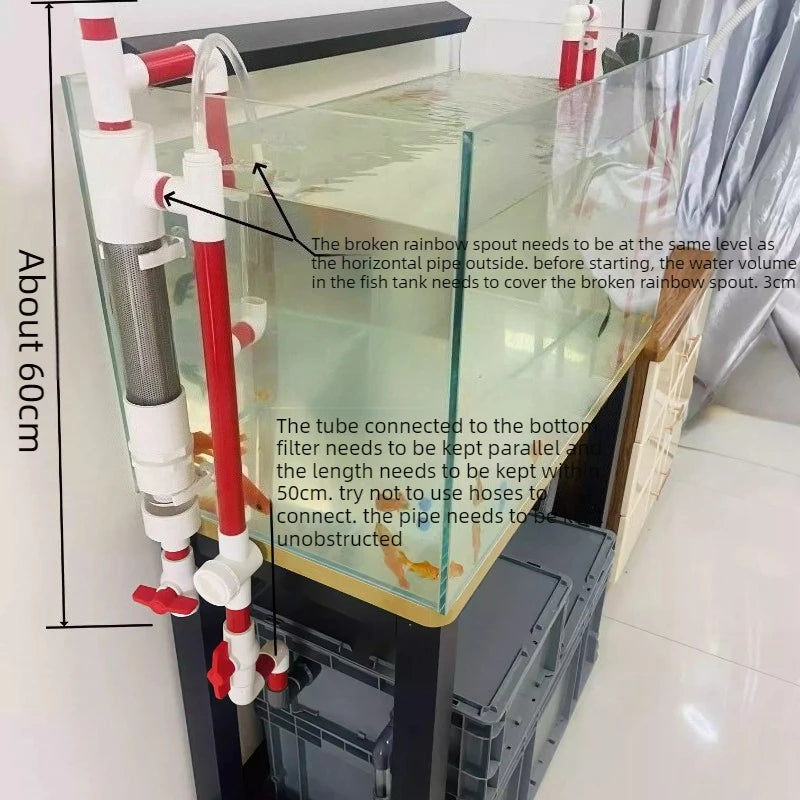 Aquarium Siphon Fish Tank Bottom Filter Sucking Stool Siphon Vacuum Cleaner Water Filter Siphons Fish Toilet Aquarium Cleaning