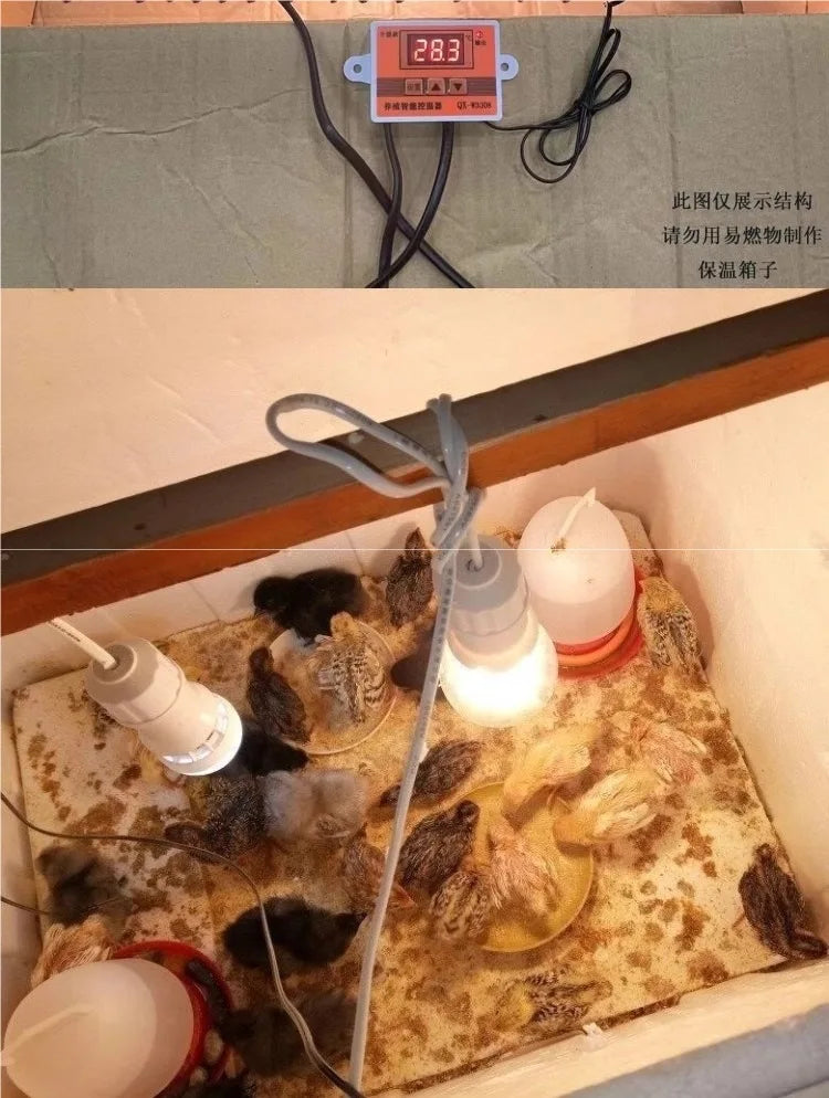 Intelligent Thermostat Heating Lamp Rutin Chicken Brooding Bird Warm Lamp Constant Temperature Breeding Special Heating Lamps