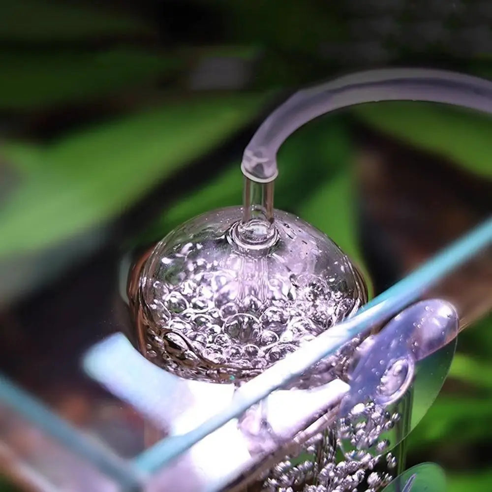 Crystal Glass Fish Tank Dissolved Oxygen Device Anti-Splash Design Preventing Water Splashing Fish Tank Oxygen Aerator