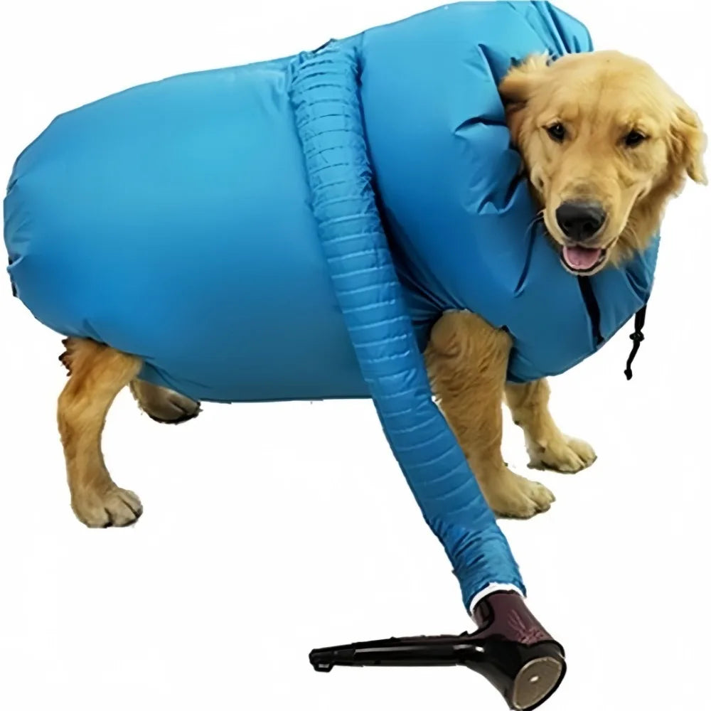 Folding Dog Dryer Blower Bag Pet Shower Hair Quick Drying Air Coat Grooming Tool for Pet Hairdryer Bath Cleaning Dried Hair Bag