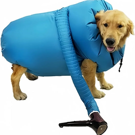 Folding Dog Dryer Blower Bag Pet Shower Hair Quick Drying Air Coat Grooming Tool for Pet Hairdryer Bath Cleaning Dried Hair Bag