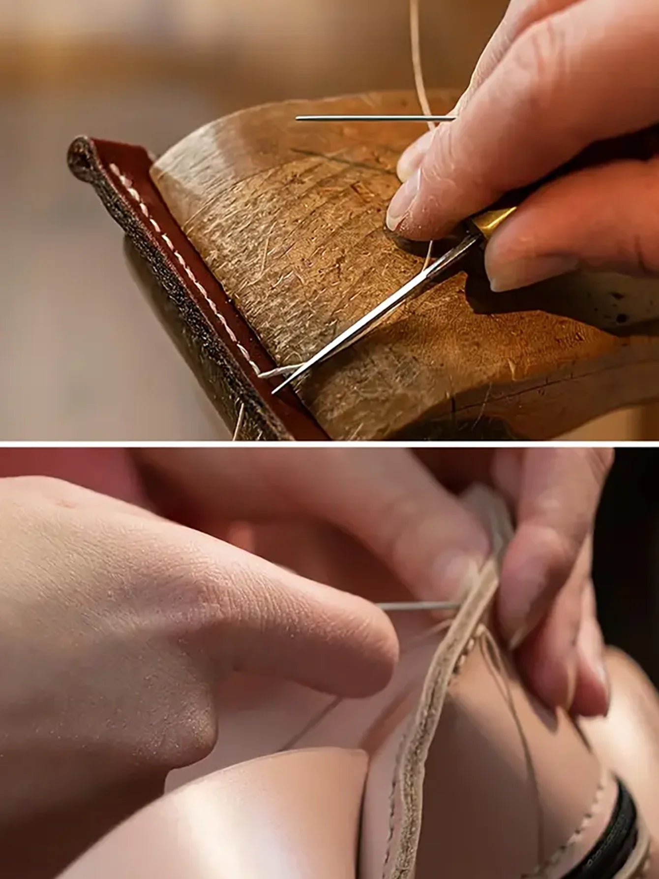 Professional Leather Sewing Awl Set, Quick Sewing Machine Sewing Tool, Suitable for DIY Handmade Repair, with 1 Set of Needles