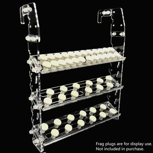 Reefing Art Super Clear Acrylic Magnetic Coral Frag Plugs Rack Holder Fish Tank for 15 - 20MM Glass Thickness