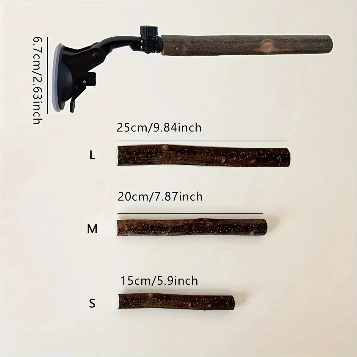 1pc-natural wood bird perch rod, parrot claw grinder rod, bird cage accessories, bird cage claw grinder bracket rod