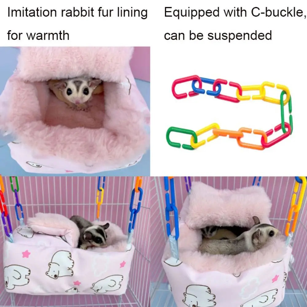 Waterproof Cloth Hamster Cotton Nest Soft Cotton Guinea Pigs House Comfortable Warm Hamster Sleeping Bag Spring
