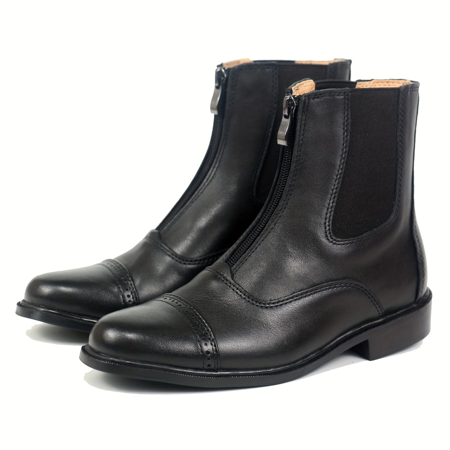 Aoud Horse Riding Boots Equestrian Boots Full Leather High Quality Zipper Shoes Men Women