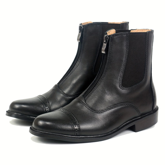 Aoud Horse Riding Boots Equestrian Boots Full Leather High Quality Zipper Shoes Men Women