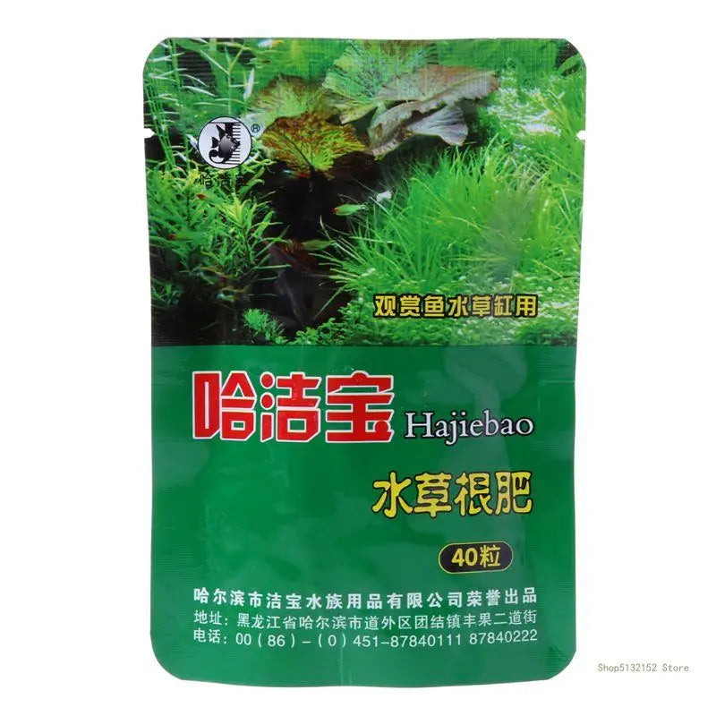 QX2E Aquarium Live Plant Fertilizer Root Tabs Qty 40 Capsules Best for Fish for Tank Aquatic Plants Indoor Outdoor Green Plan