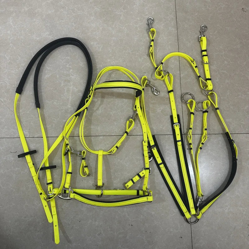 Endurance Marathon Stainless Steel Horse Bridle PVC Padded Nose Band Brow Band Reins A variety of Colors Riding Equestrian