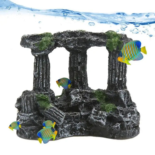 Fish Tank Vintage Roman Colum Pillar Ruins