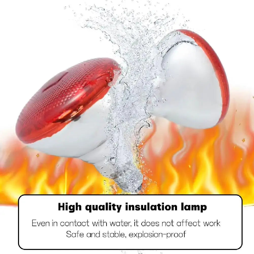 Red Heat Bulb Lamp Heat Preservation Lamp Breeding Heating Lamp Infrared Waterproof Thickening Baking Lamp For Chicks Piglets