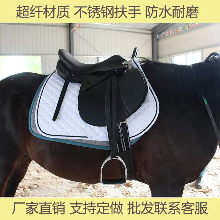 Armrest Full Set Comprehensive Novice Saddle Microfiber Wear-Resistant Horse Harness Equestrian Saddle English Saddle