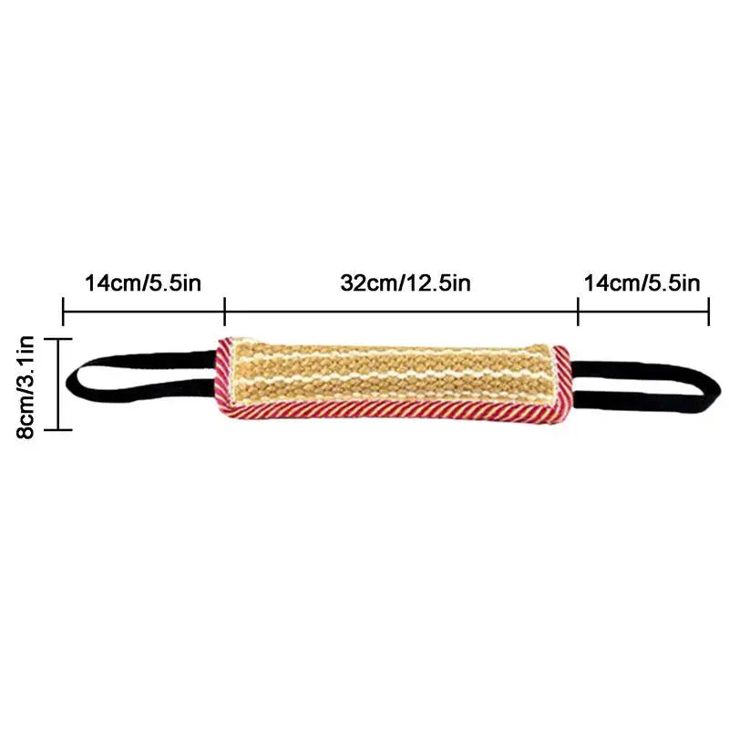 Dog Tug Toy Pet Bite Jute Tug Pillow With 2 Rope Handles Medium Large Dogs Training Toys for Malinois Pet Interactive toy