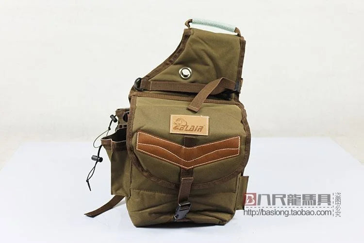 Equestrian Riding Saddle Bag Knight Equipment Western Saddle Accessories Riding Gear Oxford Cloth Waterproof