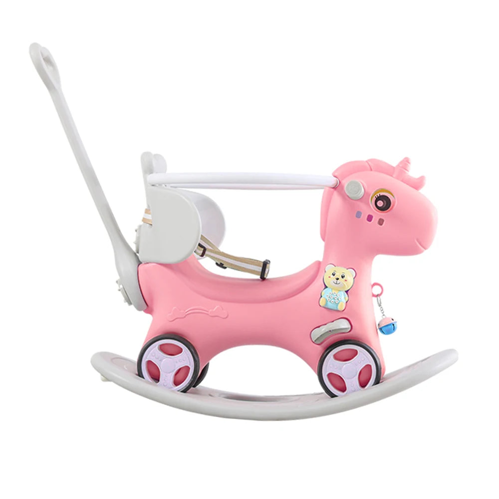Rocking Horse for Toddlers, Balance Bike Ride On Toys and Balance Board for Baby Girl and Boy Plush