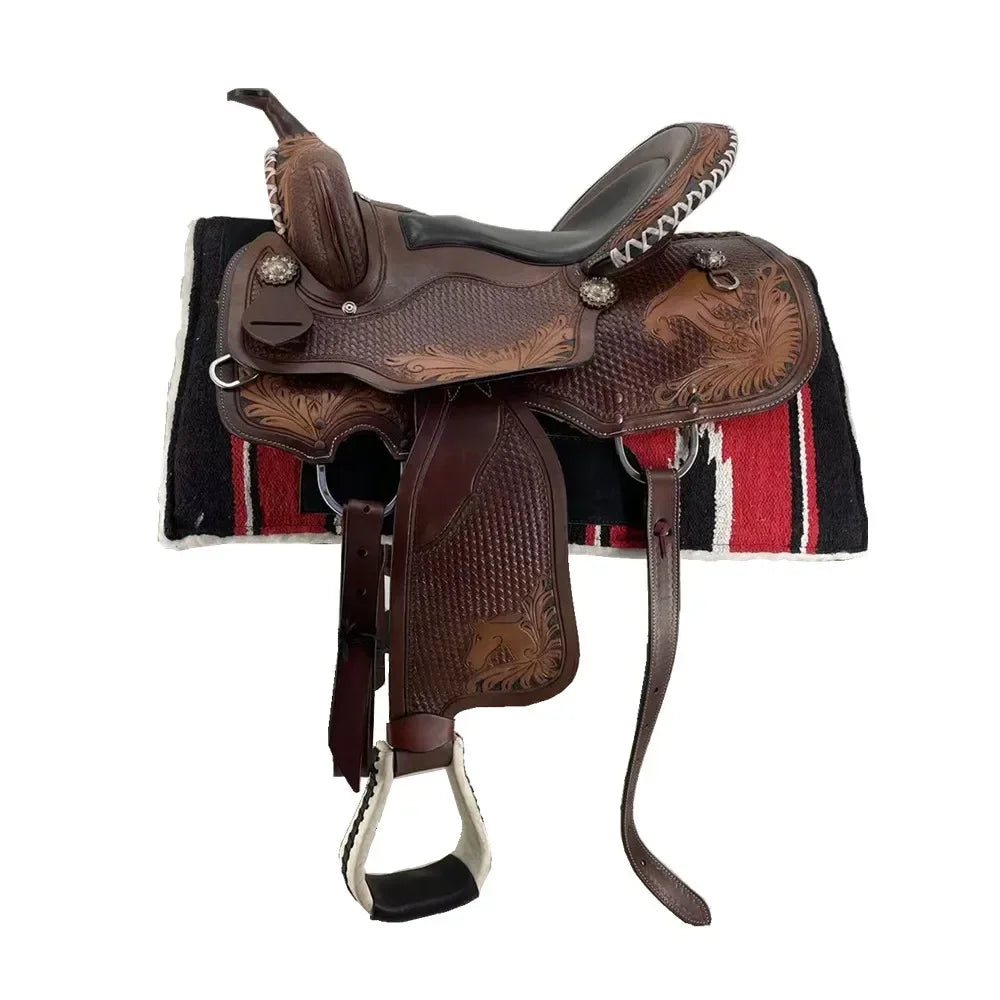 Western Saddle Essence Riding Supplies Pure Cowhide Knight Full Set of Equipment