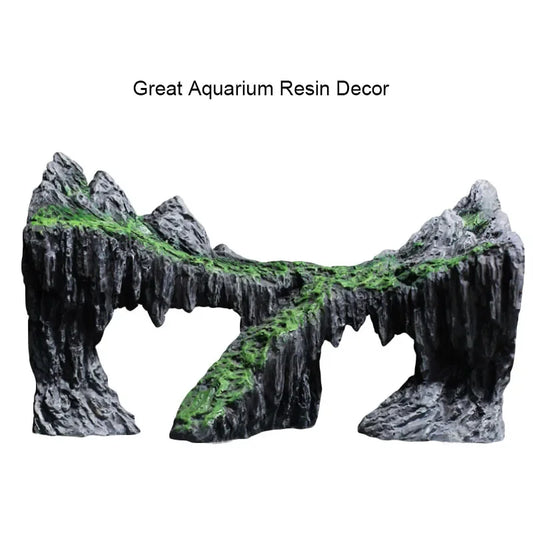 Resin Creative Aquarium Decoration Fish Tank  Simulated Rock Mountain Ornament Aquarium Rocks for Aquarium Decor