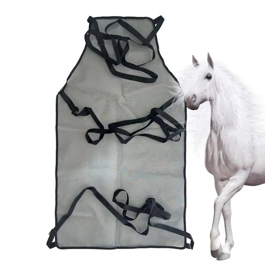 Horse Fly Sheet Adjustable Breathable Mesh Equine Fly Sheet Equine Care Blankets For Livestock Outdoor Backyard Farm