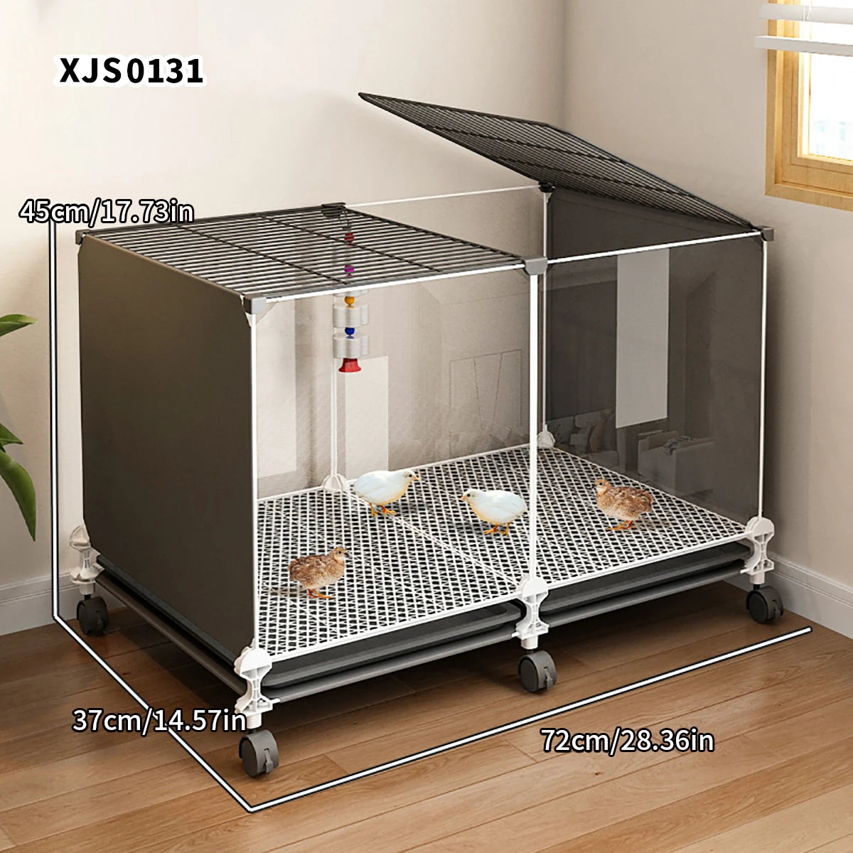 Chicken Cage Household Large Breeding Cage Chicken Coop Automatic Cleaning Duck Cage Wire Mesh Balcony Outdoor Poultry Cage