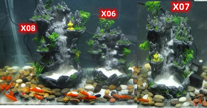 Aquarium Quicksand Waterfall DIY Simulation Rockery Package Fish Tank Landscaping