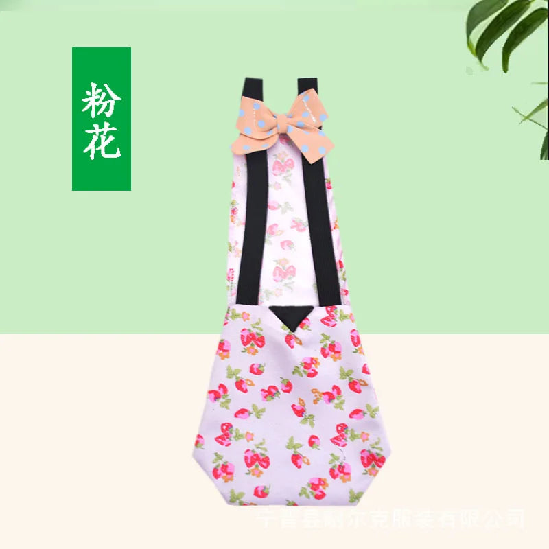 Pet Diapers Chicken Print Pattern Bow Clothes Pet Supplies Diapers Pet Accessories Bedding & Litter Accessories  Mascots