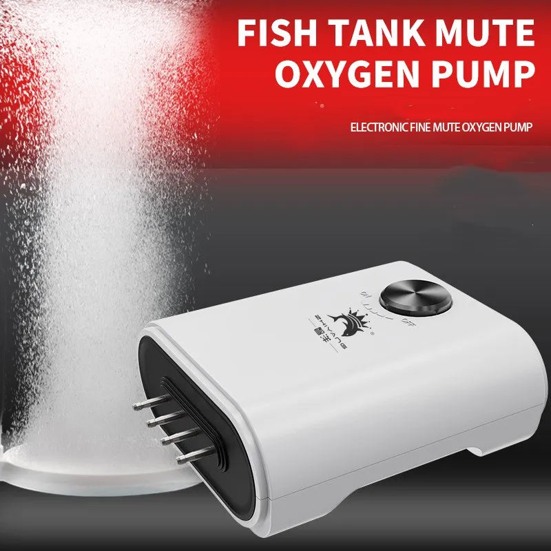 Aquarium Air Pump Ultra Silent High Energy Saving Oxygen Pump Fish Tank Aerator Adjustable Air Volume Pump 110/220V