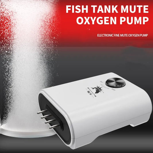 Aquarium Air Pump Ultra Silent High Energy Saving Oxygen Pump Fish Tank Aerator Adjustable Air Volume Pump 110/220V