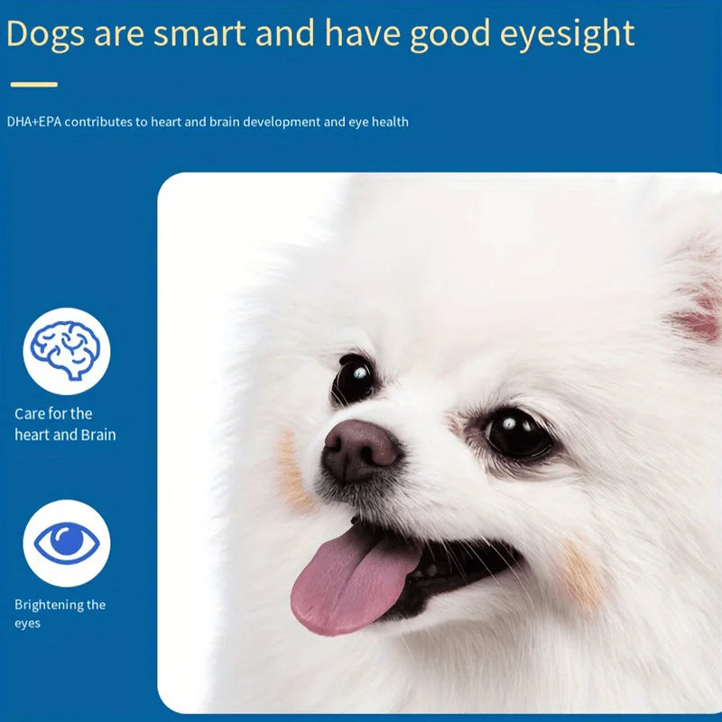 120 Capsules(2 Pack x 60 Capsules)  Amazing  Omega 3 Fish Oil for Dogs and Cats - Omega 3 for Dogs and Cats Shedding