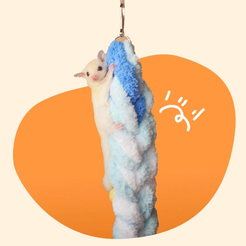 Sugar Gliders Hanging Swing Climbing Cotton Rope Toy Small Pet Swing Chew Resistant Rope Cage Exercise Entertainment Toy