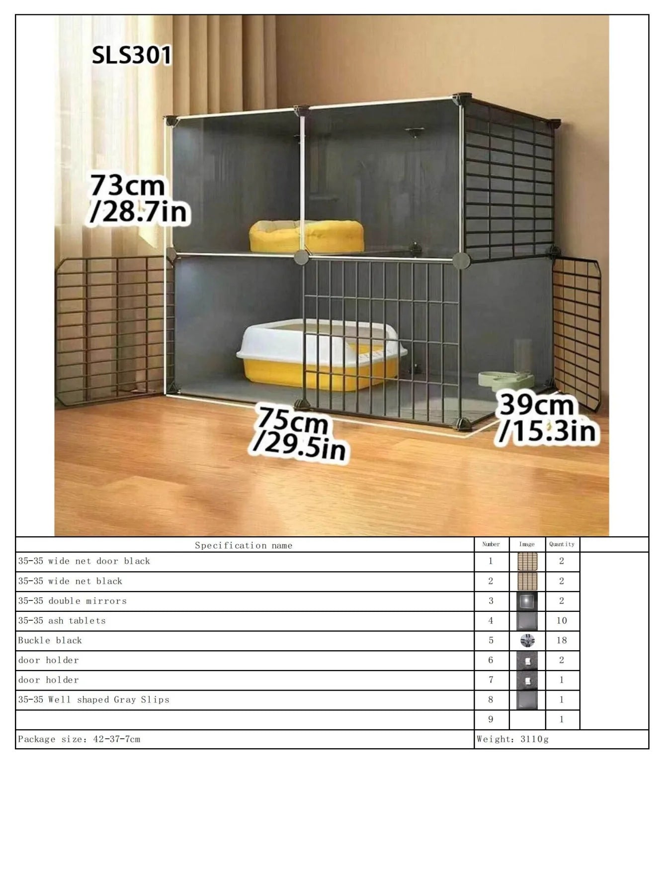 Cat Cage, Household Indoor Small Apartment, Cat Villa, Cat House, Cat Nest, Integrated Does Not Occupy an Area
