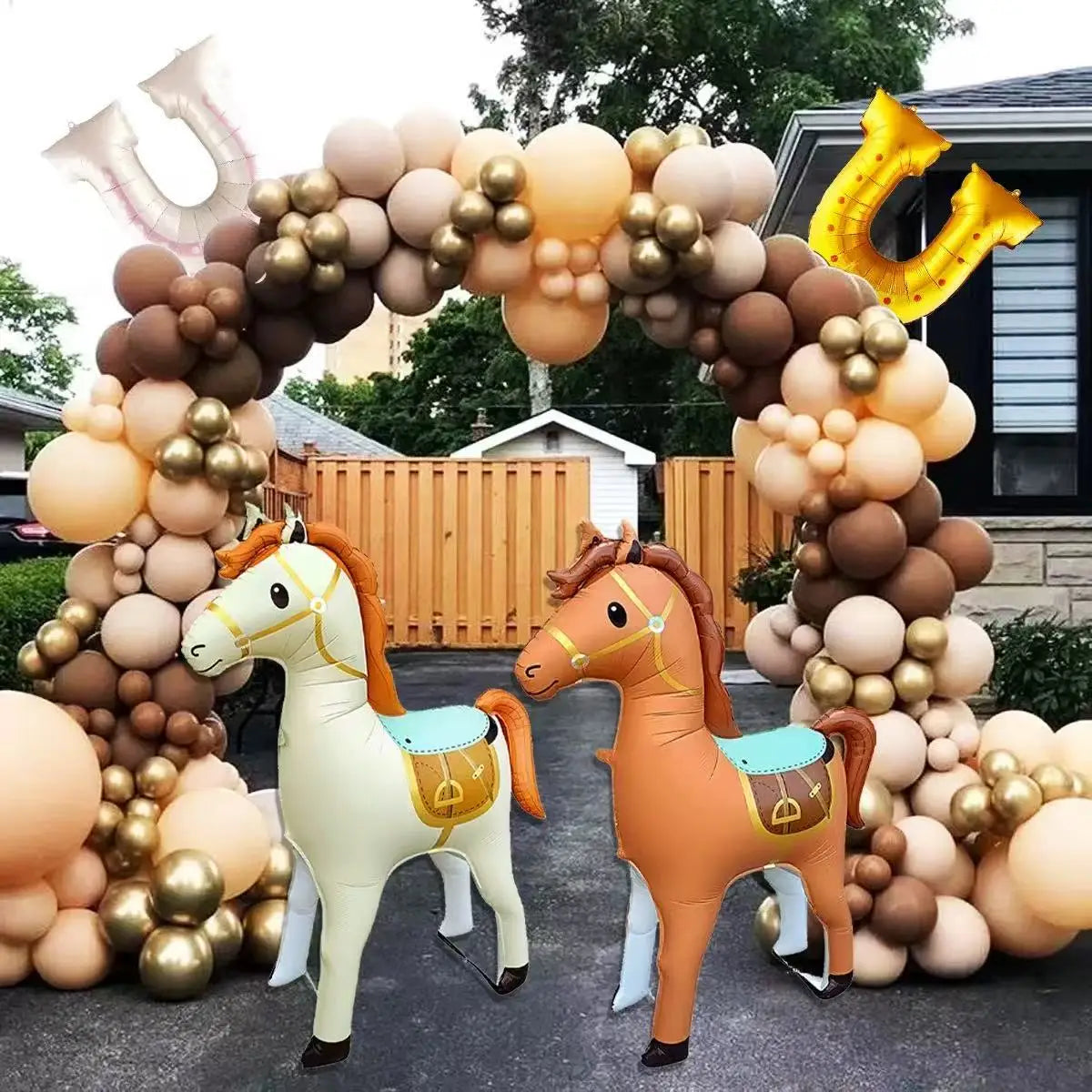 1pc Large Horse shaped Balloon Horse shaped Aluminum Film Balloon Farm Animal Theme Birthday Party Decoration Photo Props