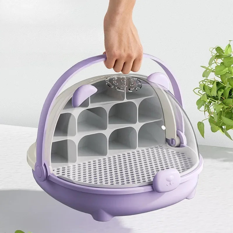 Solid Color Silkworm Raising Set Silkworm Canteen Space Capsule Insect Breeding Box Special Breeding Barn Silkworm Breeding Box