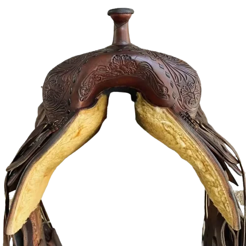 Premium Western Horse Saddle With Reinforced Tree And Breathable Seat For Cowgirl Riding Western Genuine Leather