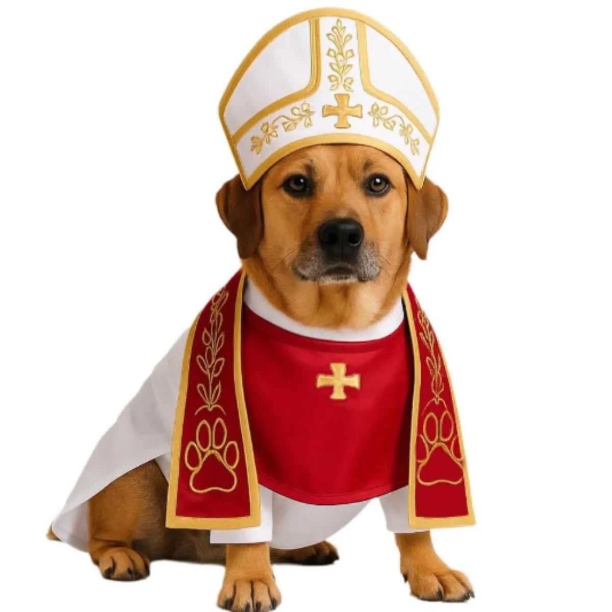Pope Hat Costume for Cat/Dog Mini Craft Costume Good Feel and Elastic Comfortable and Durable Prisoner Garments are Washable