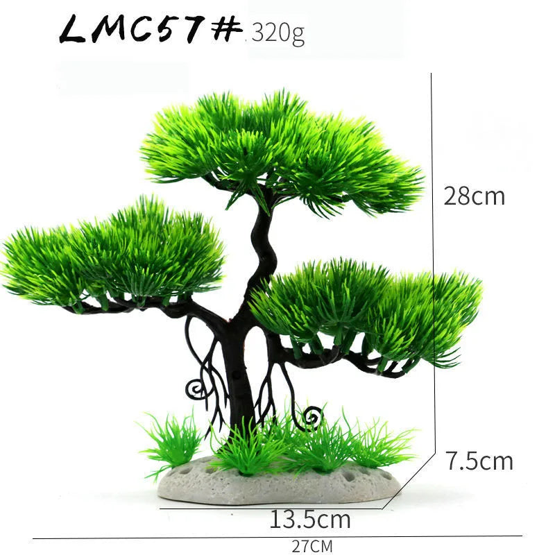 Aquarium Ornaments Simulation Plants Fish Tank Landscaping Decorations Plastic Water Plants Flowers Trees  Accessories