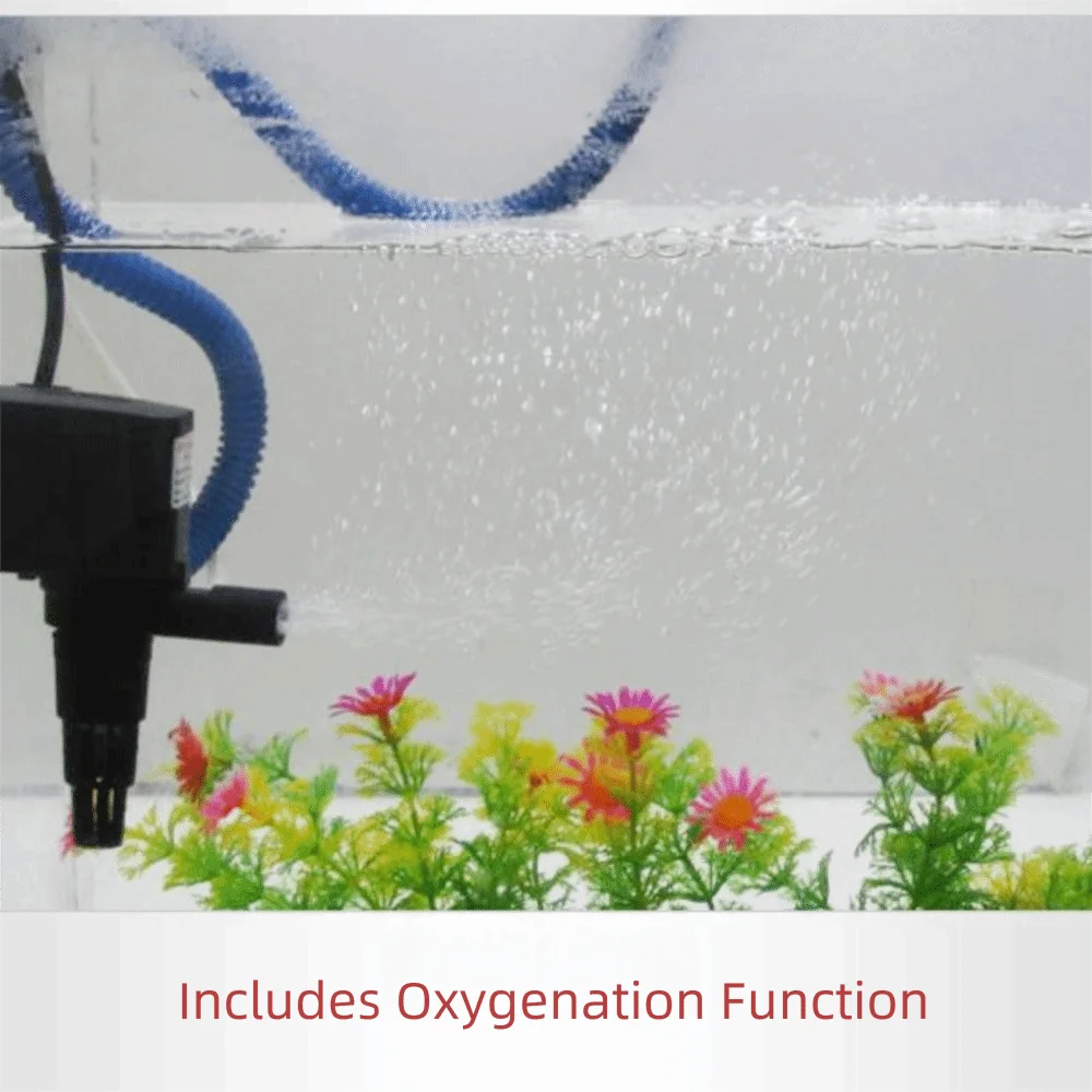 Wall Mounted Fish Tank Filters Built-in Circulating Waterfall Filter Box Silent With Water Pump Circulating Water Purifier