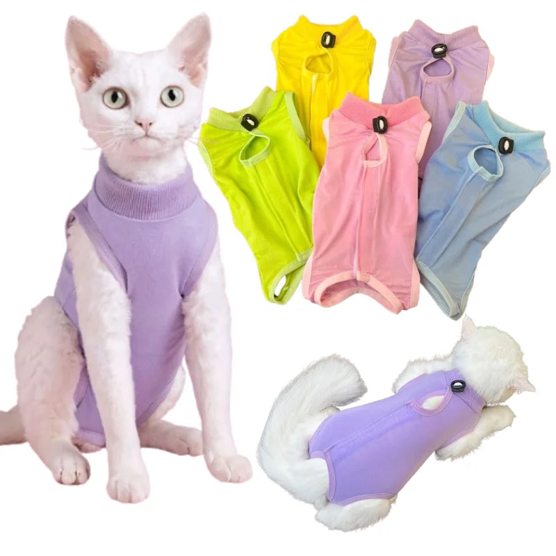 Cats Surgery Recovery Suit for Small Medium Dog Cat Vest Pet Shirt Soft Pajamas After Surgery Wear Recovery Clothes Anti Licking