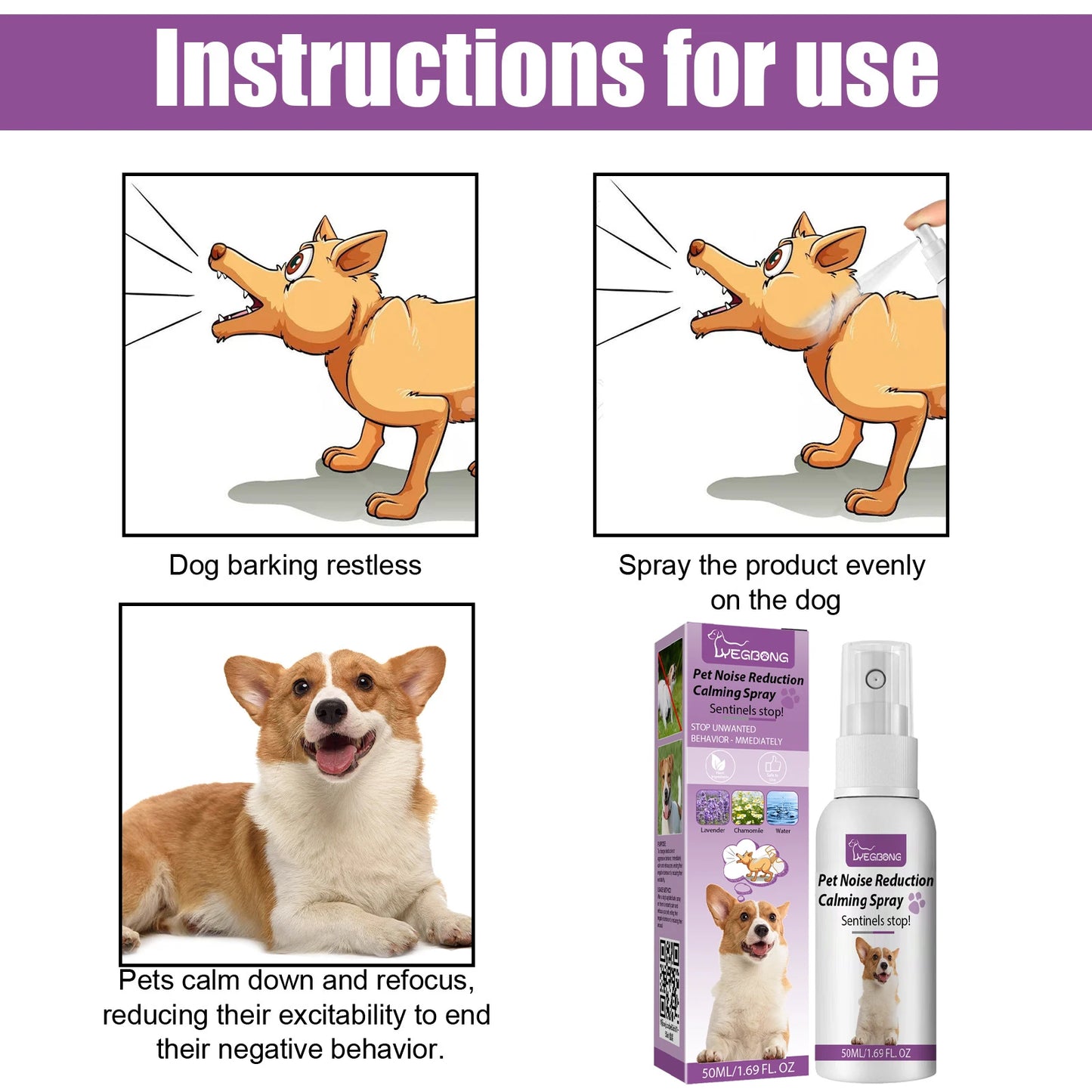 Pet Teeth Cleaning Spray for Cats & Dogs Stain Remover & Deodorizer Spray Fresh Breath Pet Oral Care