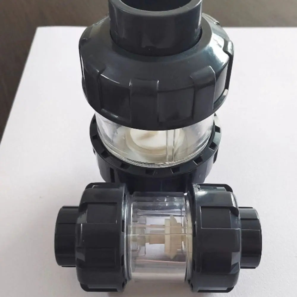 UPVC Aquarium Check Valves Non Return 20/25/32mm Fish Tank Lifting Check Valve Transparent Dual Interfaces
