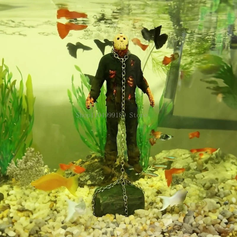 Resin Jason Underwater Doll, Aquarium Decoration, Fish Tank Statue, Fish Tank Decoration Accessories, Christmas, Halloween Gifts