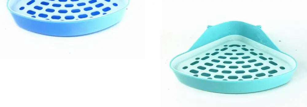 1 Bunny Litter Box Small Pet Toilet Triangle Potty Trainer Corner Litter Bedding Box For Rabbit Chinchilla Guinea Pig 24x18x11cm
