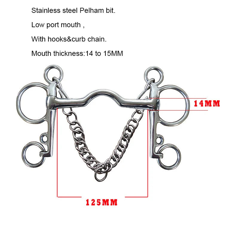 Equestrian Horse Mouth Bit Snaffle Gag Bite Horse Training Riding Harness Supplies