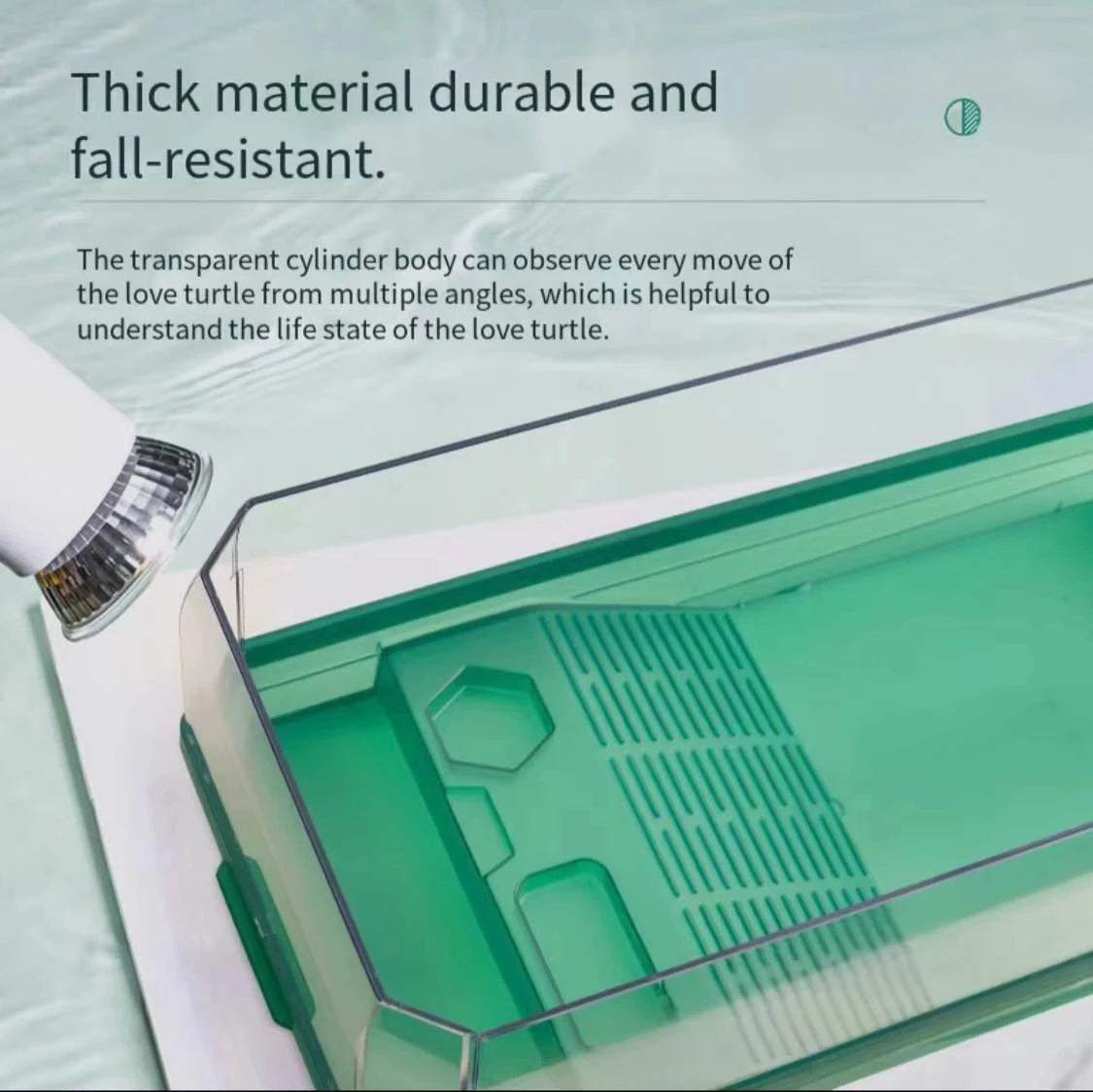 Aquarium turtle tank lazy person water-free breeding box with drying platform ecological turtle tank aquarium accessories 220V