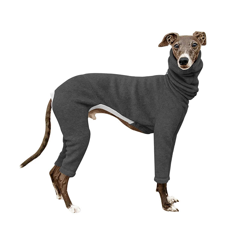 Turtleneck Pet Dog Clothes Jacket Whippet Italian Greyhound Dog Winter Stretch Overalls Pullover Jumpsuit For Big Dogs Costume