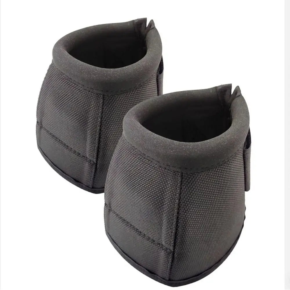 1pair Durable Horse Feet Guards Black Oxford Fabric Horse Boots Reusable Sturdy Hoof Ankle Protector Horse Gear Supplies