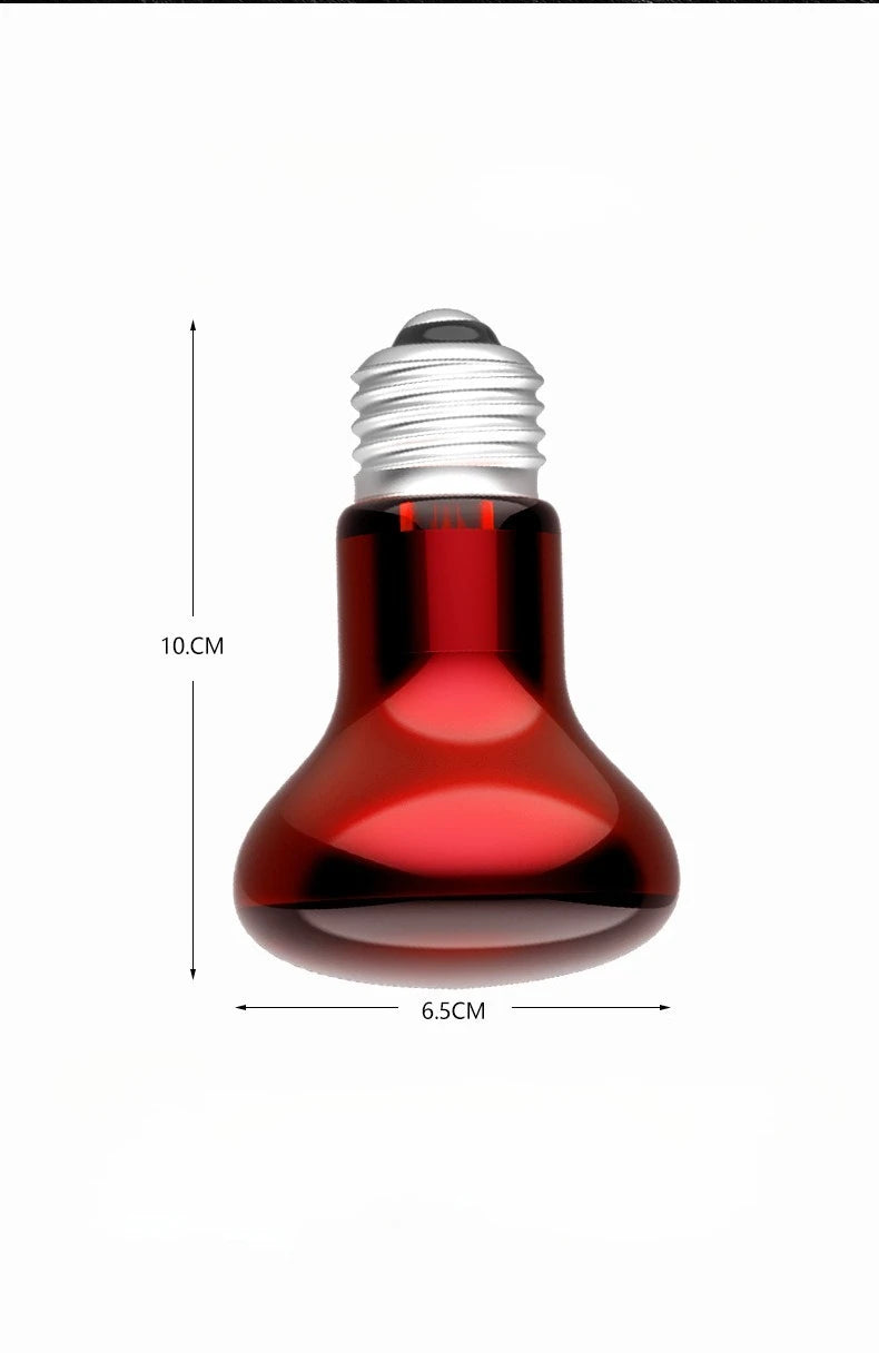 220V Reptile Heat Lamp Bulb Infrared Basking Spot Lamp Red Heat Lamp Bulbs Amphibian Gecko Lizard E27 Infrared Reptile Light