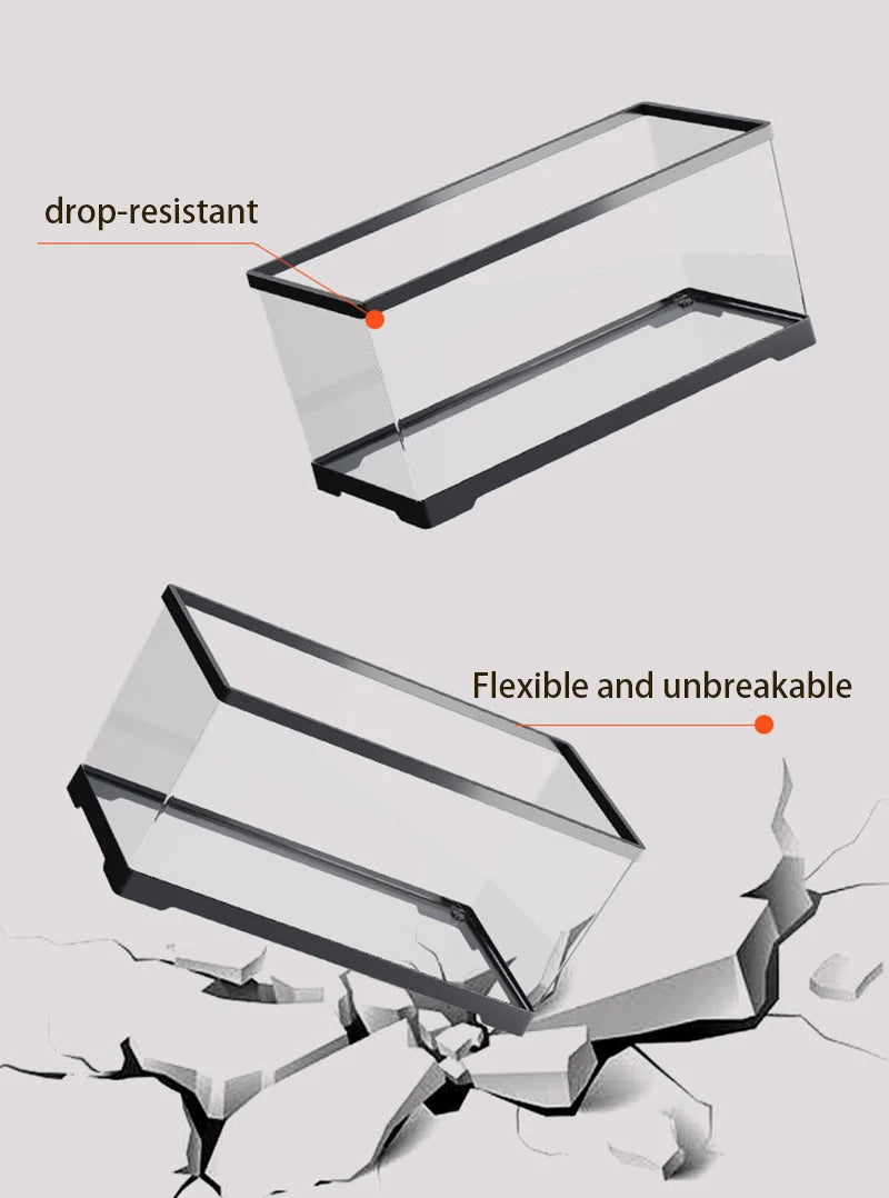 Reptile Terrariums Desktop Ecological Tank Amphibious Transparent Landscaping Terrariums Turtle Tarantulas Geckos Breeding Box
