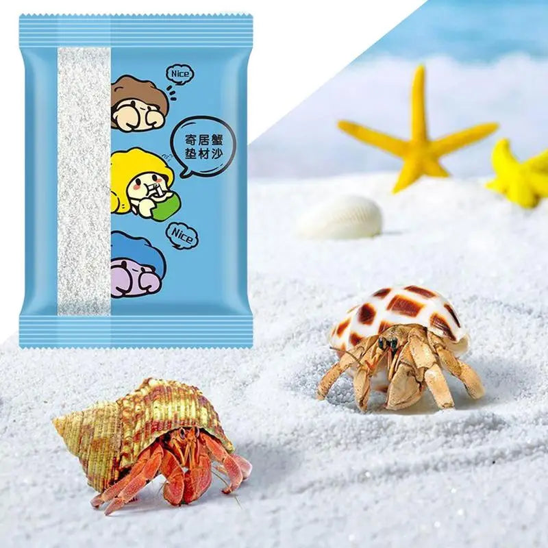 Reptile hermit crab breeding sand natural safe ecological white sand for hermit crabs hamsters fish tank landscaping supplies