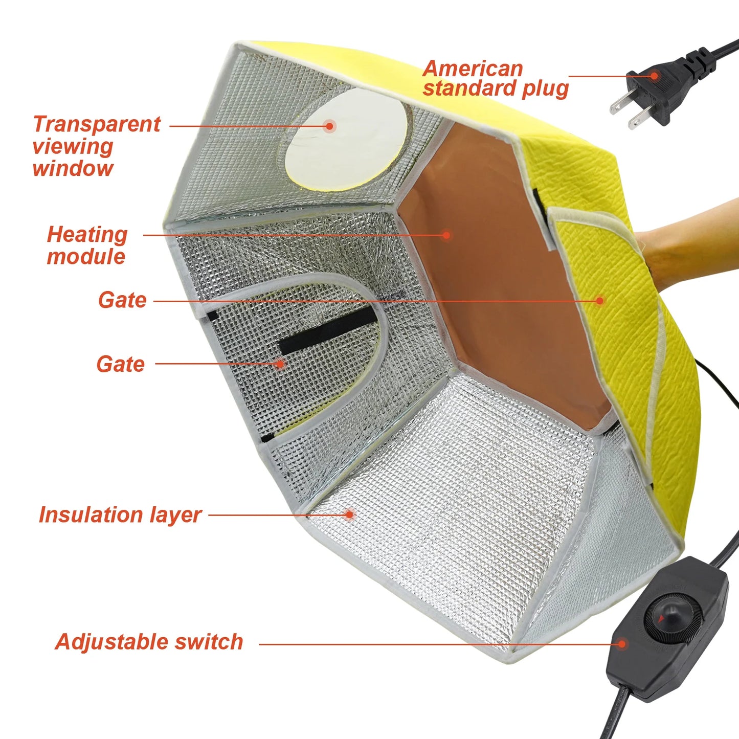 Electric Chick Brooder Heating Cover Chick Cage Heater Chicken Warmer Easy To Install Convenient Time-saving 110V/220V