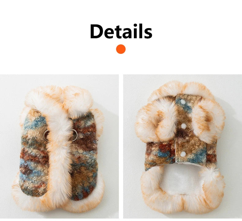 Winter Autumn Warm Clothes Dog Velvet Vest For Small Medium Puppy Bichon Teddy Thicken Pet Warm Clothes New Year Dog Clothing and Cat Clothing